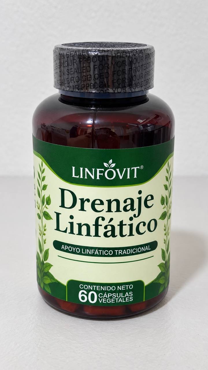 Frasco frontal de Linfovit Drenaje Linfático de 60 cápsulas vegetales