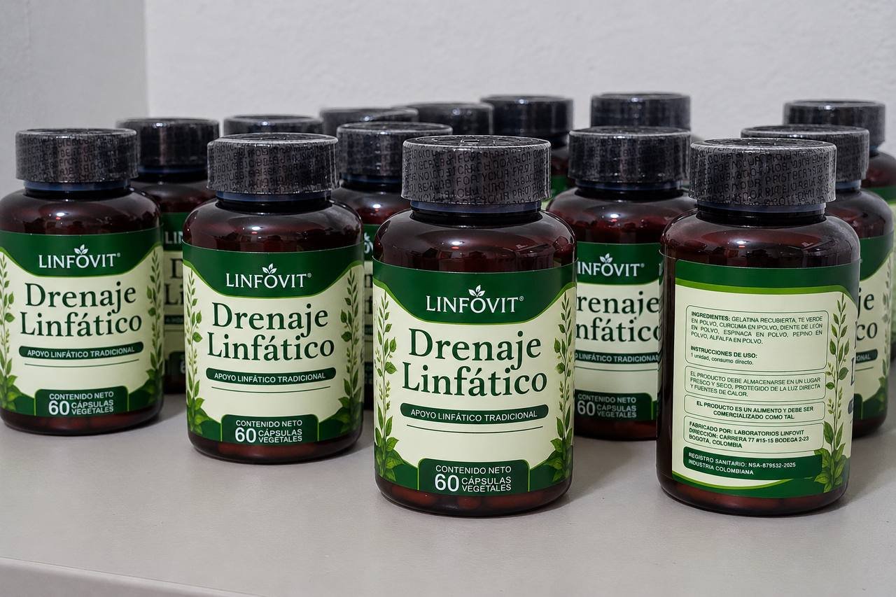Varios frascos de Linfovit disponibles para consultas de negocios
